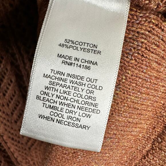 Frye and Co Womens Large Open Knit Flared Sleeve Tassel Tie Sweater  Western - Picture 9 of 9